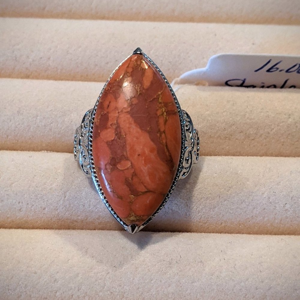 Mojave Orange Turquoise Ring